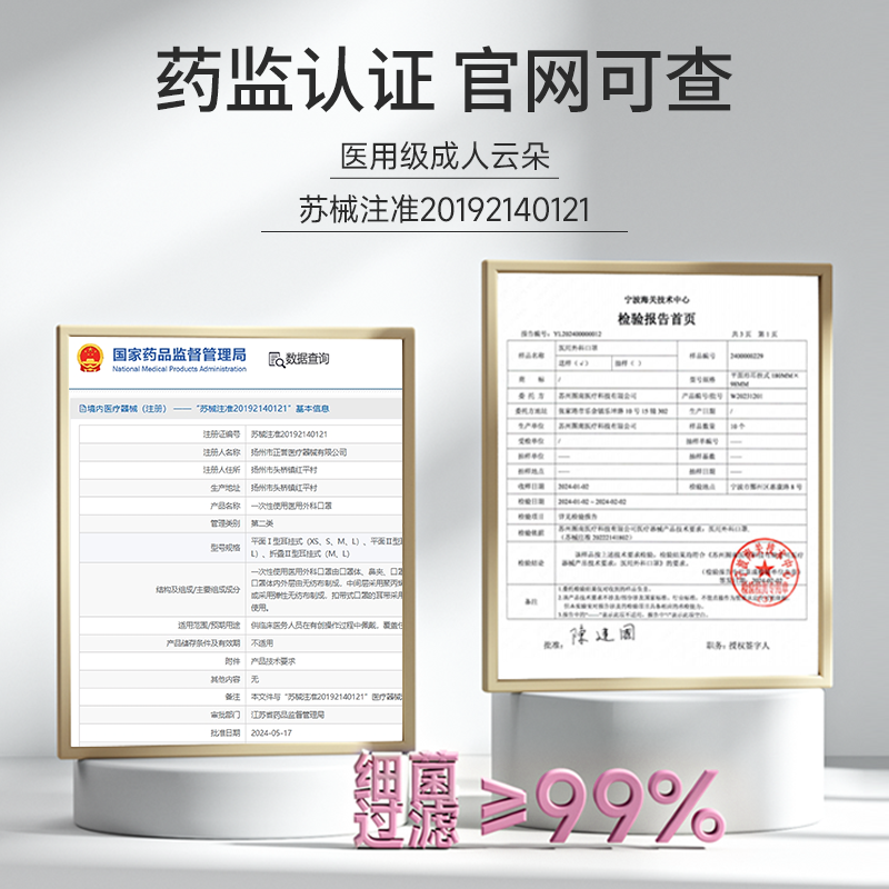 新款高颜值医用外科口罩蝶形女一次性医疗白色成人轻薄透气显脸小 - 图3