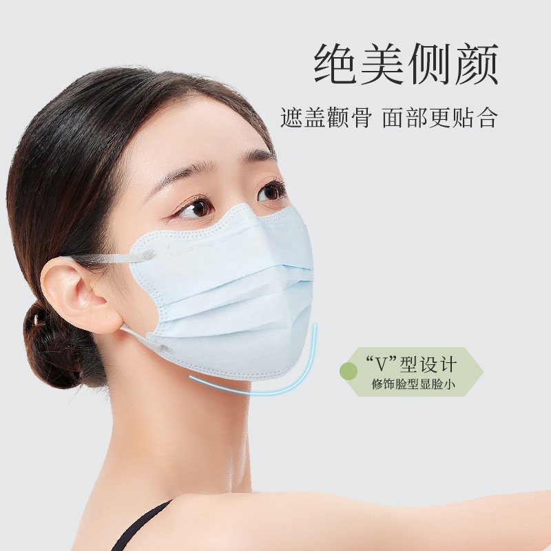 薄款透气口罩夏季医用外科一次性医疗女高颜值2024新款蝶形显脸小