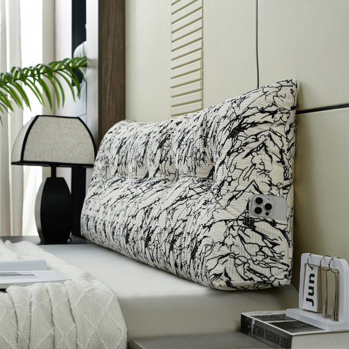 灯芯绒床头三角靠垫床上靠枕靠背护腰垫背客厅飘窗榻榻米防撞软包 - 图1