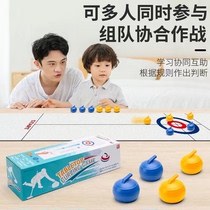 Childrens Table Ice Hockey Toys Dry Land Ice Curling Ball Tabletop Games Parent-child Interactive Bowling Puzzle Casual Table Tours