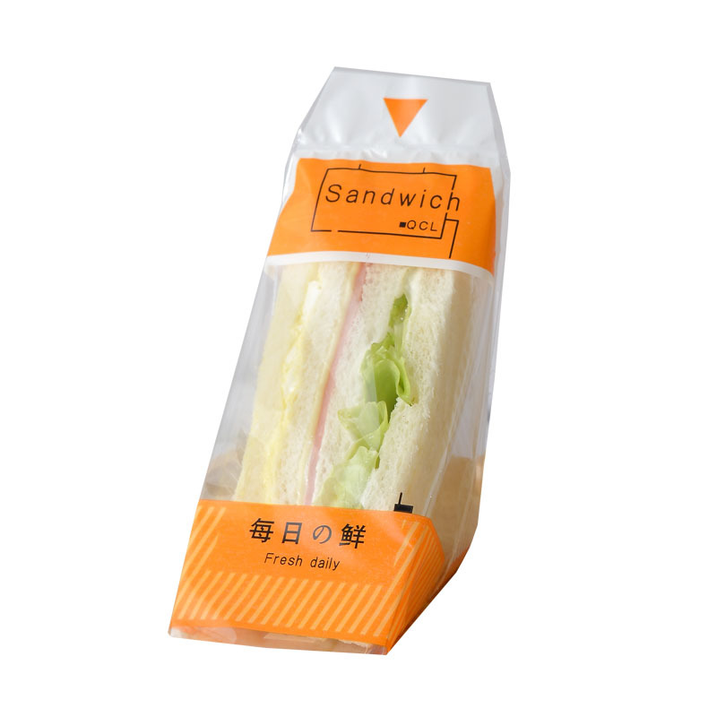 三明治包装纸专用一次性易撕三文治透明袋烘焙面包包装袋100个 - 图3