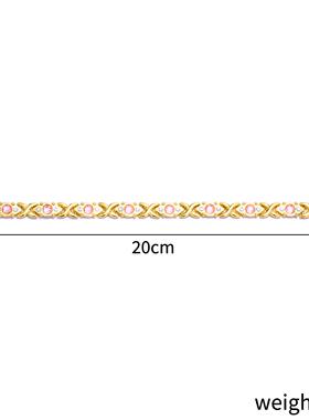 云锦跨境爆款欧美时尚可拆卸交叉磁石手链女士镶钻磁吸手链