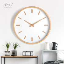 Day-style hang-in-the-wind solid wood Nordic Living room pole minimalist about modern home mute log hanging wall clock table