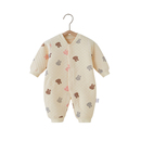 婴儿连体衣春秋冬打底宝宝夹棉哈衣保暖睡衣