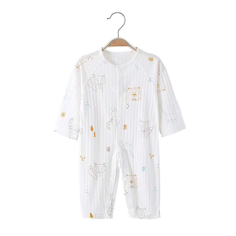 夏季纯棉新生幼儿衣服夏装宝宝哈衣 爱婴贝比连身衣/爬服/哈衣