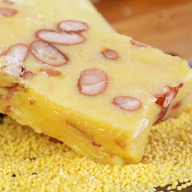 东北大黄米年糕老式切糕手工制作芸豆馅网红小吃糯叽粘糕1袋包邮 - 图0