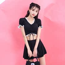Split Swimsuit Women Spa Holiday Display Slim Fit Swimsuit Conservative Skirt Style Two Sets Of Small Breasts To Woo Swimsuit