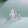 Tiff Star PT950 cultured diamond engagement ring