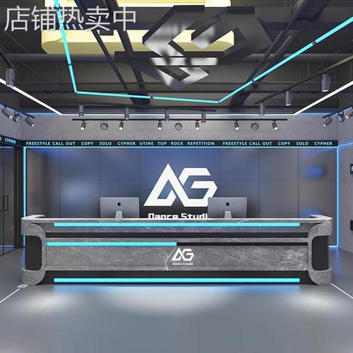 烤漆接待台科技感公司前台收银台网咖酒吧电竞酒店台球厅吧台 - 图2