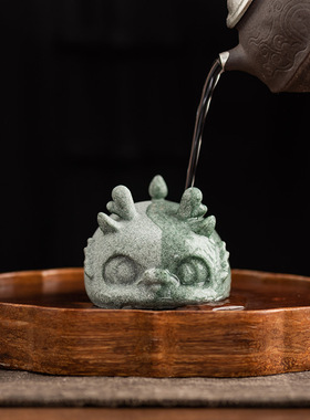创意青砂石小摆件家居装饰茶宠十二生肖龙兔子牛虎茶桌面摆设礼物