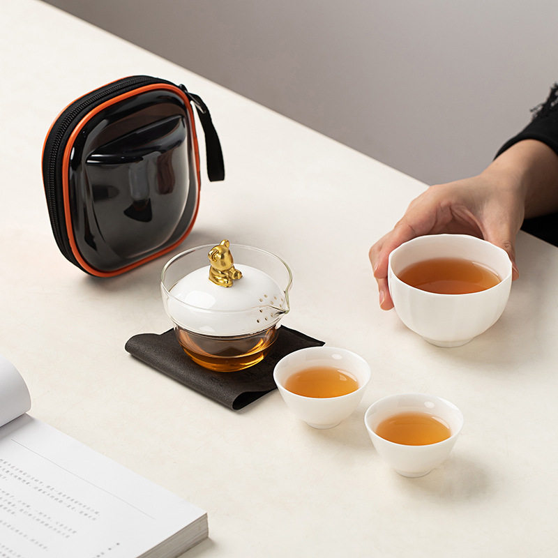 Bear Travel Set Portable Travel Tea Set Travel Complete Set Outdoor Tea Set Kung Fu Tea Set Travel Set