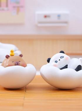 可爱萌宠云朵乐园摇摇创意摆件桌面车载装饰品节日礼品