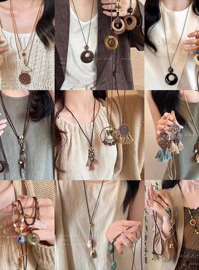 新中式复古流苏项链女小众设计名族风独特气质锁骨链高级感配饰品