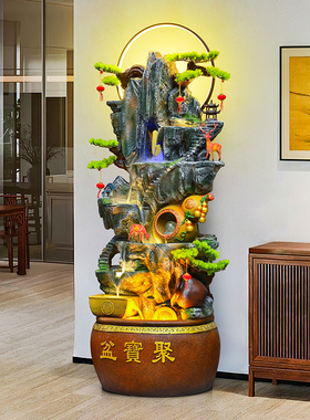 假山石头造景生财流水成品摆件