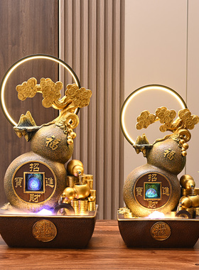 招财聚宝盆日进斗金流水摆件