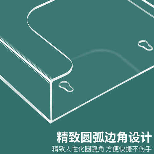 挂壁式资料架A4亚克力书报展示架挂墙目录报刊杂志架医院病历单收纳架宣传单资料盒桌面书架透明储物盒置物架 - 图2