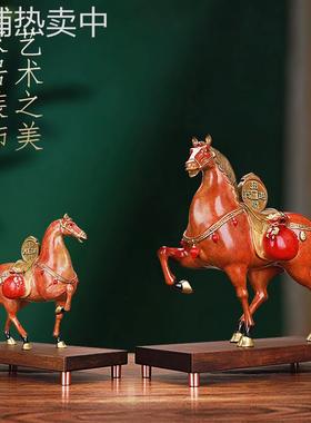 马上有钱唐马摆件领导办公室开业礼物家居电视柜公司高档老板桌