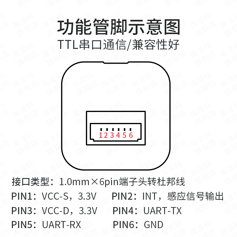 海凌科指纹识别模块ZW3021方形半导体电容式指纹采集传感器开关 - 图2
