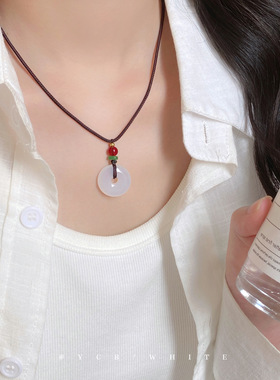 「拾江月」清透平安扣项链！