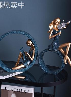 现代简约软装饰品摆件家居客厅酒柜卧室装饰品美式电视柜摆件礼物