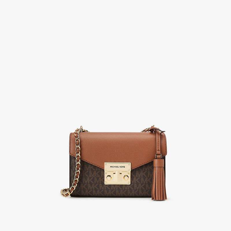 mk rose小号老花拼色链条信封包 MICHAEL KORS女士包袋