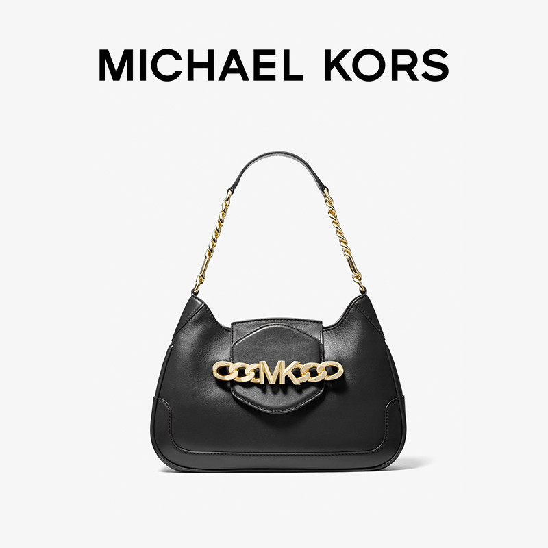 mk hally中号皮质链条腋下单肩包 MICHAEL KORS女士包袋
