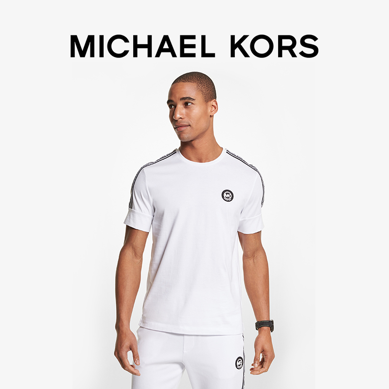 MICHAEL KORS 男士棉质印花边饰 T 恤短袖 - 图2