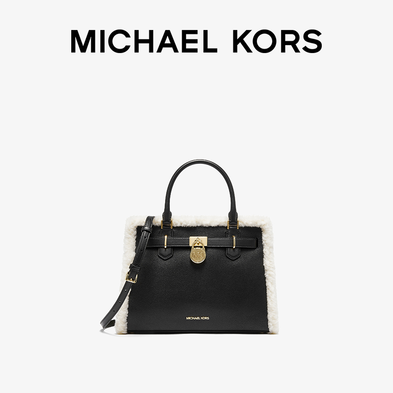 mk hamilton中号皮质毛毛包锁头包 MICHAEL KORS女士包袋