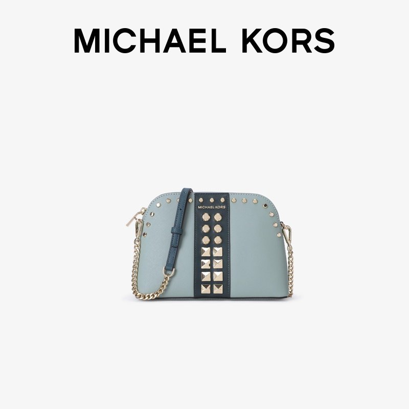 mk dome大号拼色链条铆钉贝壳包 MICHAEL KORS女士包袋