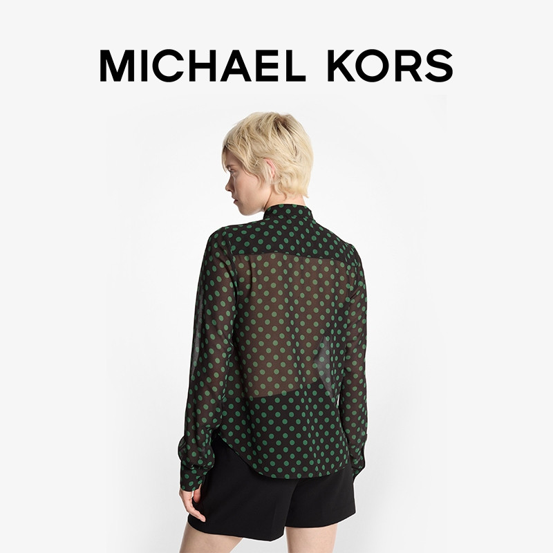 MICHAEL KORS MK 女士波点印花雪纺衬衫,淘宝优惠券,粉丝福利购,淘宝优惠卷