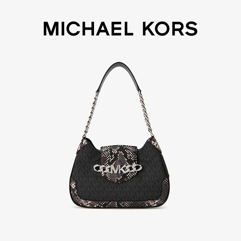 mk hally中号皮质链条腋下单肩包 MICHAEL KORS女士包袋