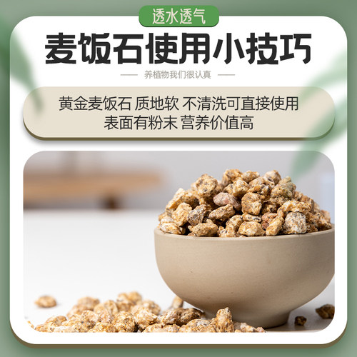 黄金麦饭石颗粒土多肉铺面石专用种植拌土营养泥炭养花盆栽通用 - 图2