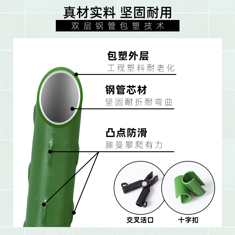 葡萄爬藤架黄瓜支架杆丝瓜西红柿阳台种菜户外植物蔬菜庭院花架子-图1