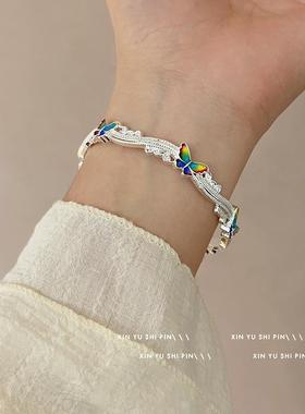 「浮蝶灵」国风新中式仙气蝴蝶轻奢精美手镯2024新款小众设计手饰