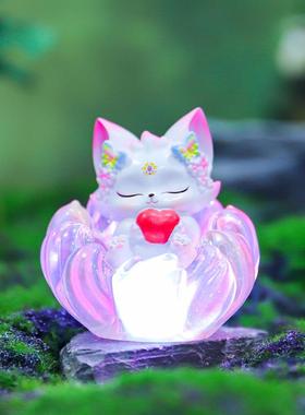 新款古风手办梦幻山海灵狐盲盒创意办公桌面摆件家居装饰礼物