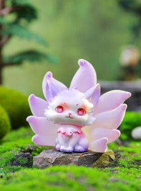 创意潮玩九尾狐仙盲盒国风系列摆件新款节日礼物卡通萌趣装饰品