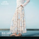 Peacebird Paisley Skirt ແມ່ຍິງ summer ໃຫມ່ວັນພັກ Skirt ສິ້ນກະໂປງກະໂປງ Gauze Skirt Mid-Length Skirt Early Spring Umbrella Skirt