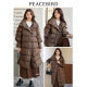 Peacebird Lightweight Long Puff Down Jacket Women's Winter Soft and Fluffy Furm Bread Jacket White Duck Down Outlet