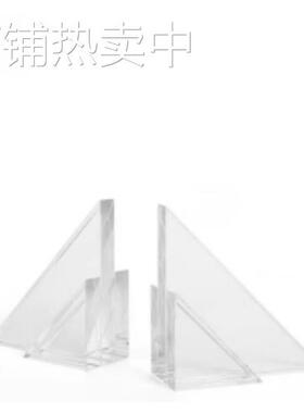 现代简约创意大理石金属简约几何书架书档书靠桌面书架软装饰品