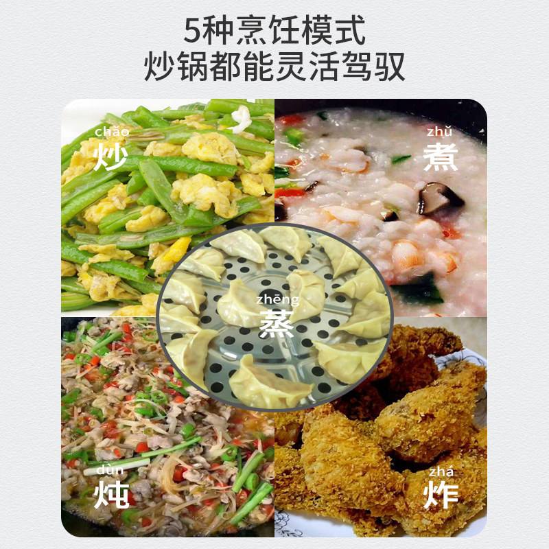 愚厨多功能家用蒸煮饭一体式电热锅 愚厨电热/火锅