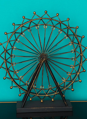摩天轮摆件旋转金属装饰模型客厅卧室家居饰N品酒柜电视柜北欧创