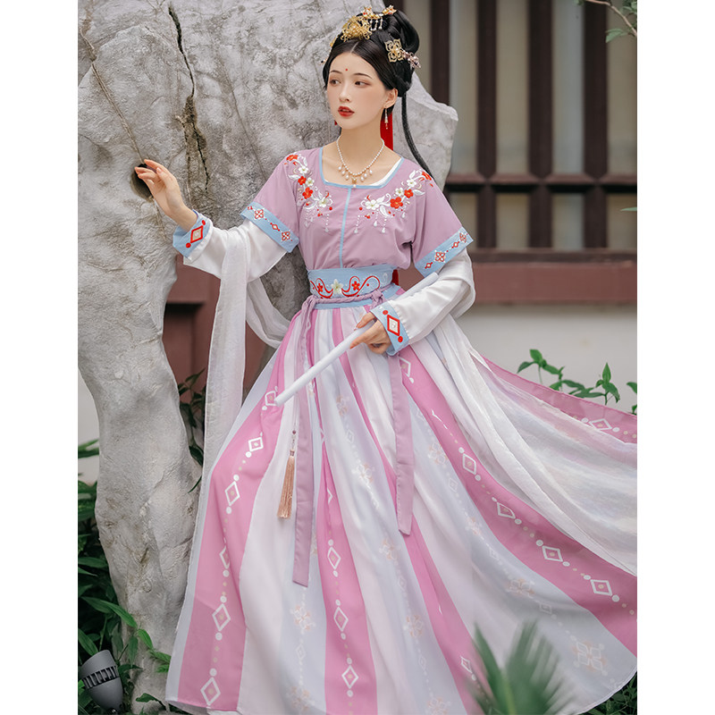 芙立诗正品原创【韶华惊梦】坦领汉服 芙立诗汉服