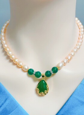 珍珠项链淡水珍珠纯天然真品高档爆款时尚锁骨项链送妈妈节日礼物