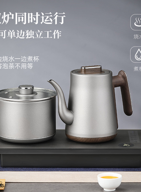 纯钛全自动双上水电热烧水壶嵌入式茶台一体电茶炉泡茶壶专用保温
