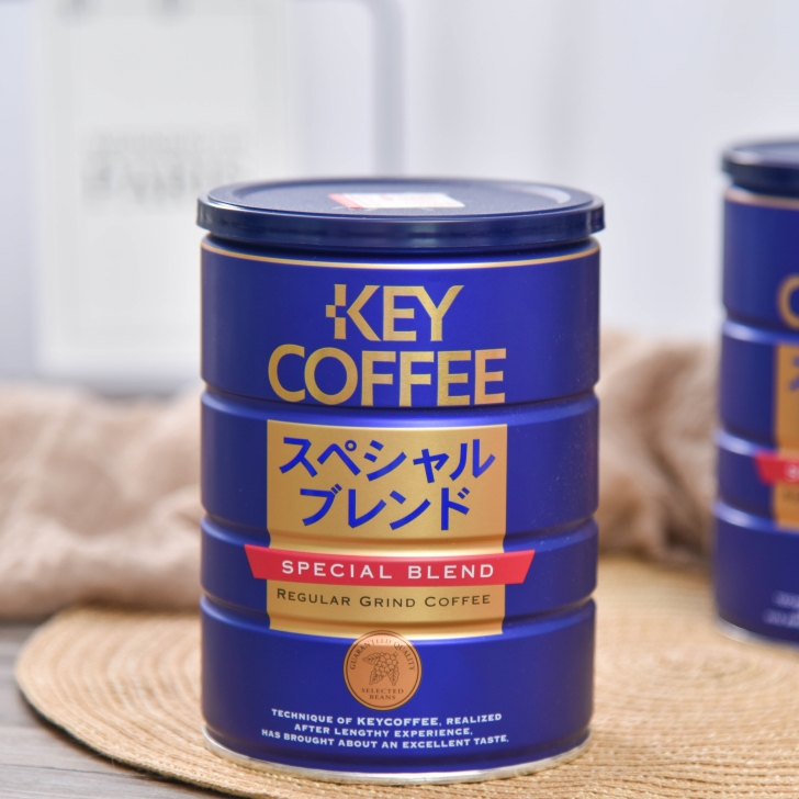 日本进口key coffee综合罐装滴漏咖啡粉香醇浓郁美式纯黑咖啡粉-图0