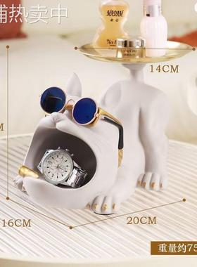 北欧网红轻奢客厅法斗大嘴收纳钥匙置物托盘摆件鞋柜玄关桌面家居