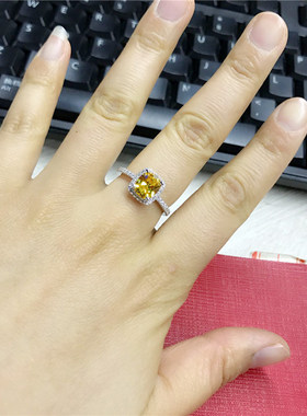 纯银韩版新年情人节礼物钻石戒指