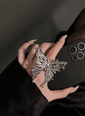 森光大蝴蝶夸张戒指女时尚个性小众高级感冷淡风装饰独特百搭戒指