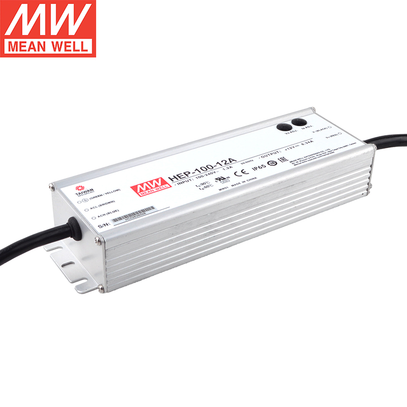 HEP-100-12A台湾明纬100W防水可调开关电源供应器12V 8.34A - 图2