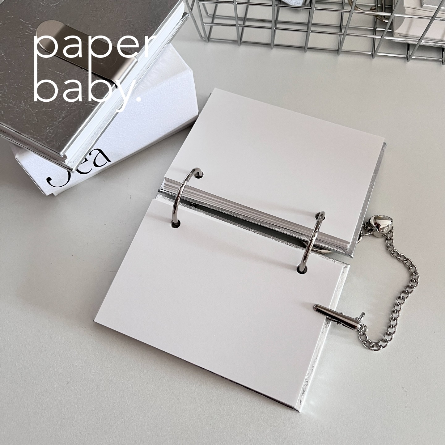 paperbaby银色硬壳两孔A7 空白纸 活页手帐本,淘宝优惠券,粉丝福利购,淘宝优惠卷